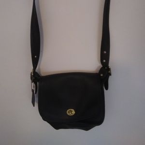 Coach Bag Black Adjustable Strap Leather